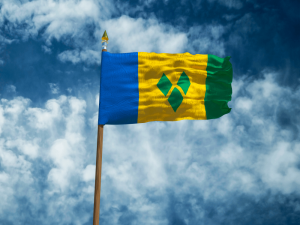 Saint Vincent and the Grenadines flag Silk waving flag
