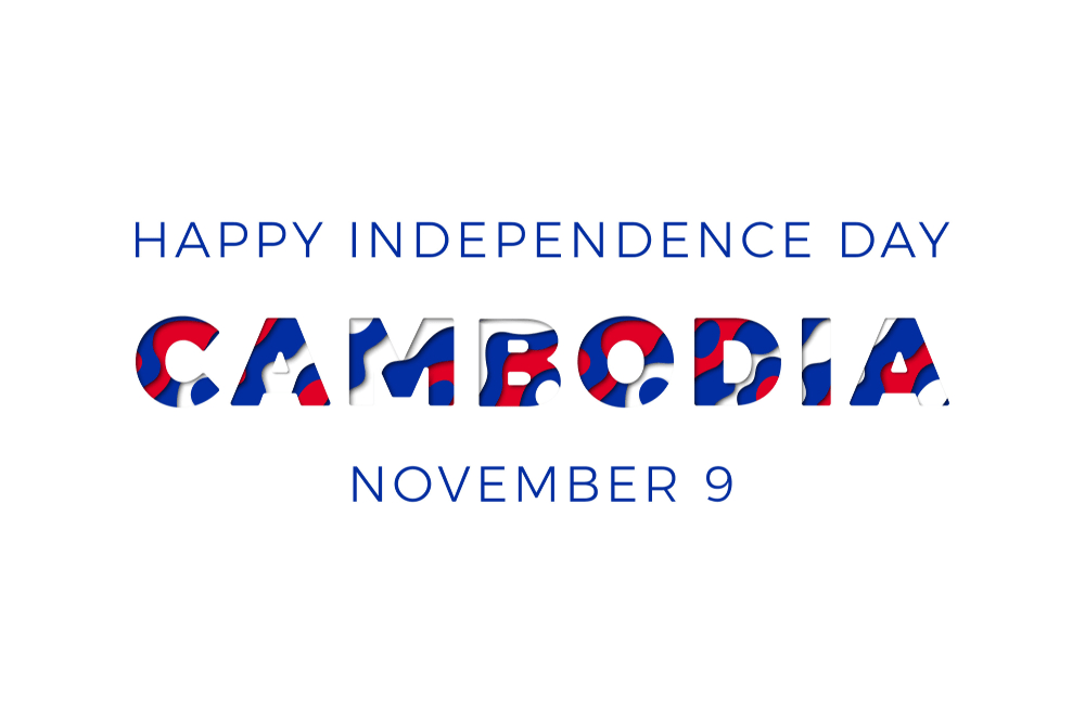 happy independence day of cambodia banner design