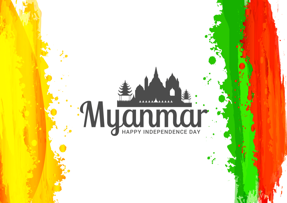 Myanmar independence day background. (2)