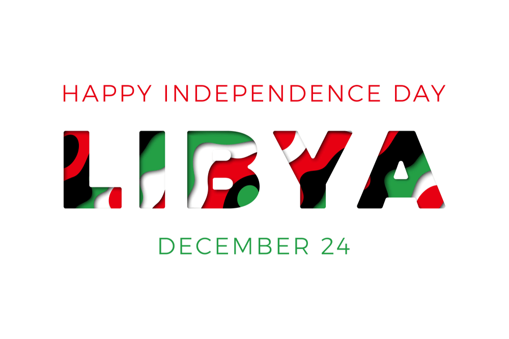 appy independence day of libya banner design layout