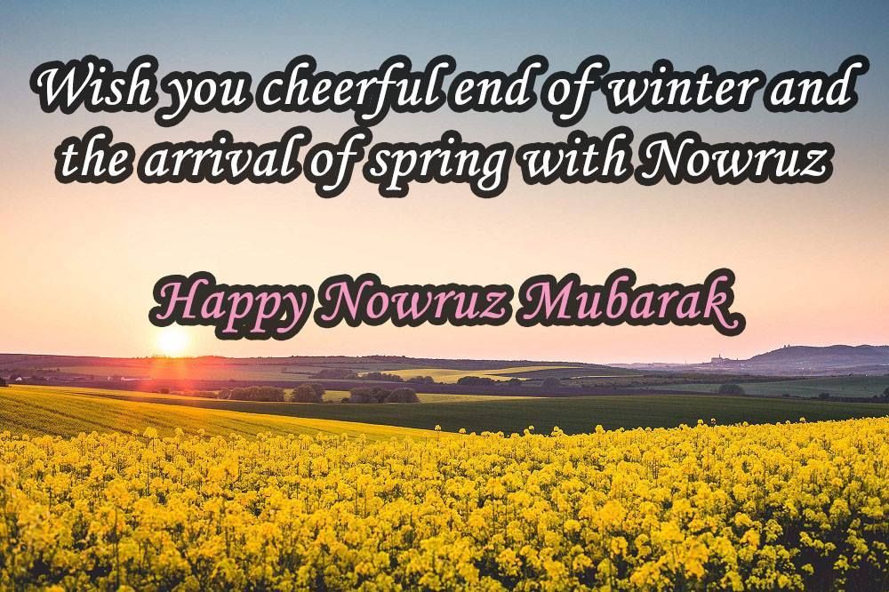 Wish you cheerful end of winter and the arrival of spring with Nowruz