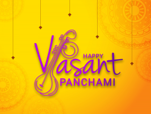 Creative Lettering Design For Festival of Happy Vasant Panchami