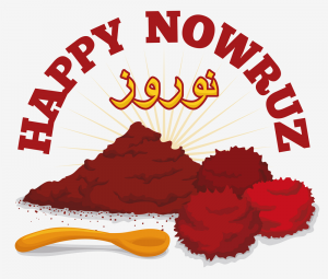 Dried sumac and fruits symbolizing the sunrise in the persian tradition of Haft Sin in Nowruz (Persian New Year) holiday