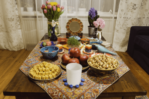 Haft Seen traditional table of Nowruz