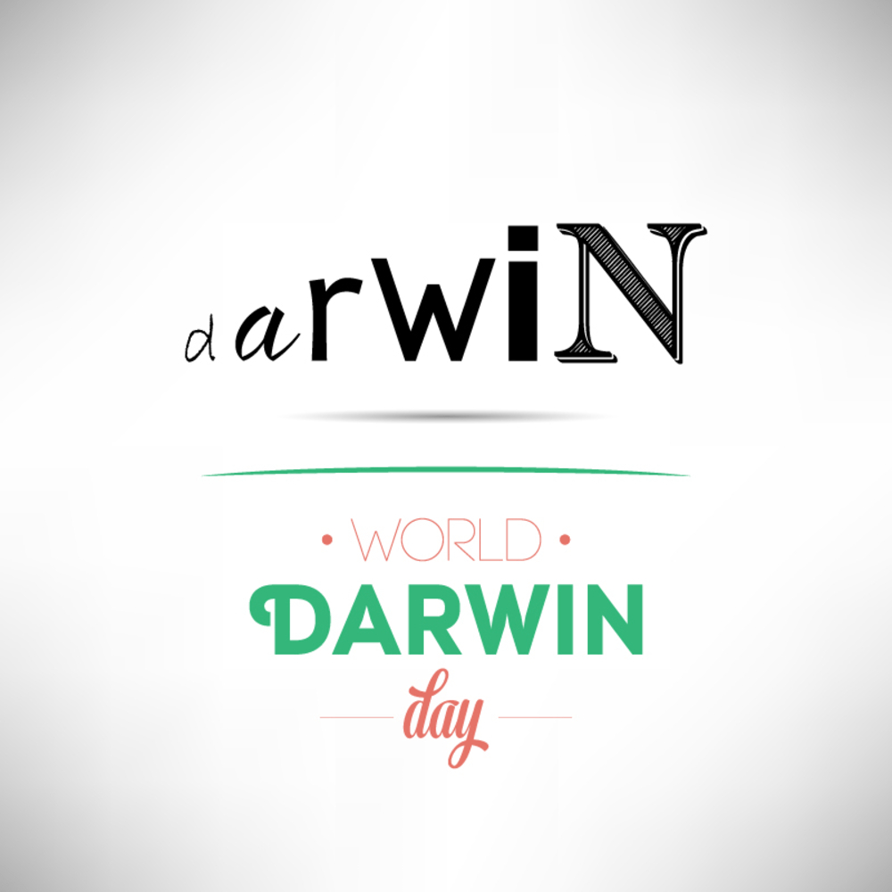 World Darwin Day flat design