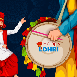 Happy Lohri festival of Punjab India