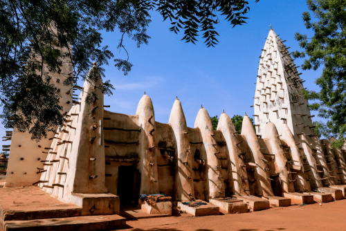 Main View to the Bobo Dioulasso Grand Mosque Ouagadougou Burkina Faso