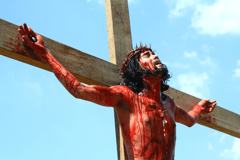 Reenactment of the Passion of Christ in Cainta, Rizal in the Philippines. Held on Good Friday