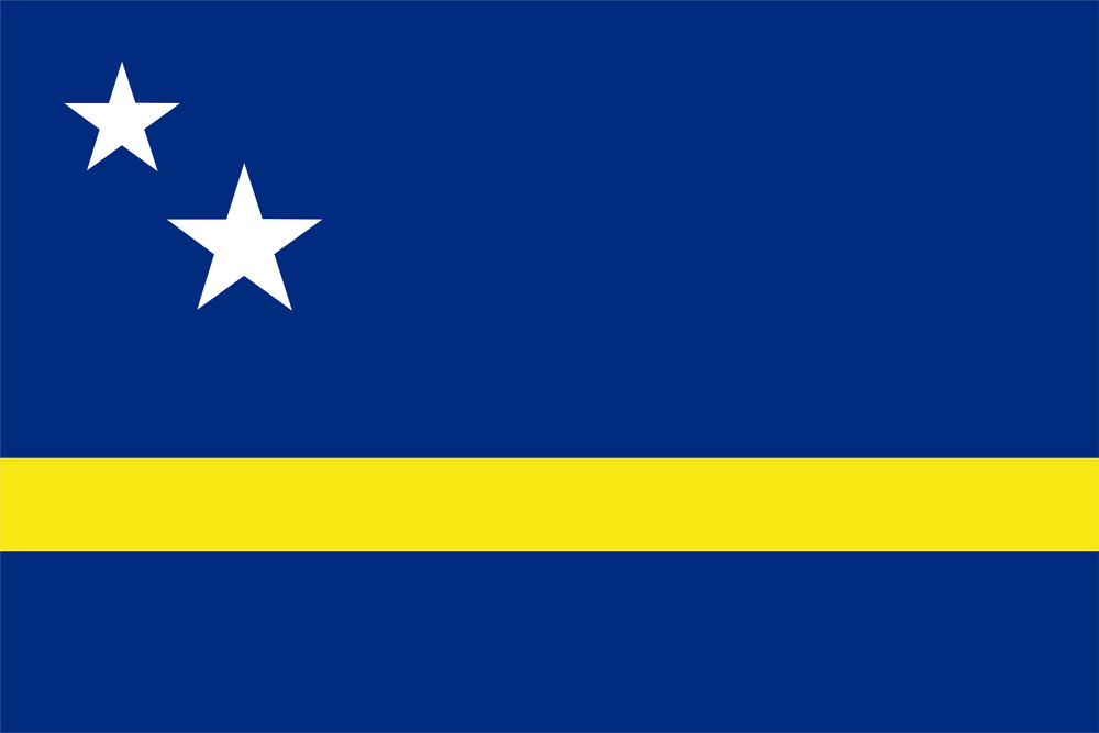 curacao flag. Rectangular national flag of curacao