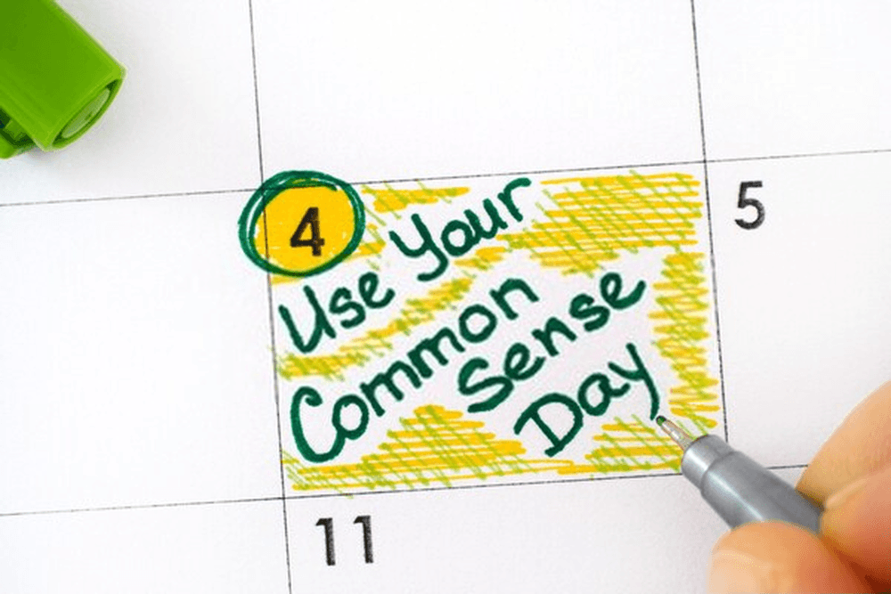 Use Your Common Sense Day November 4