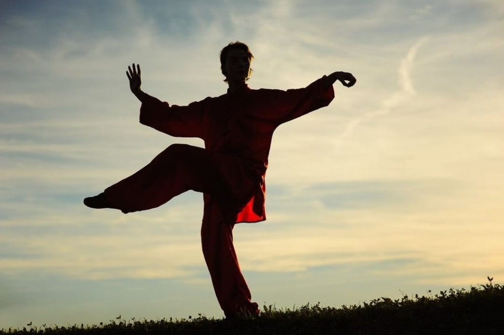 Qi Gong Sunset woman